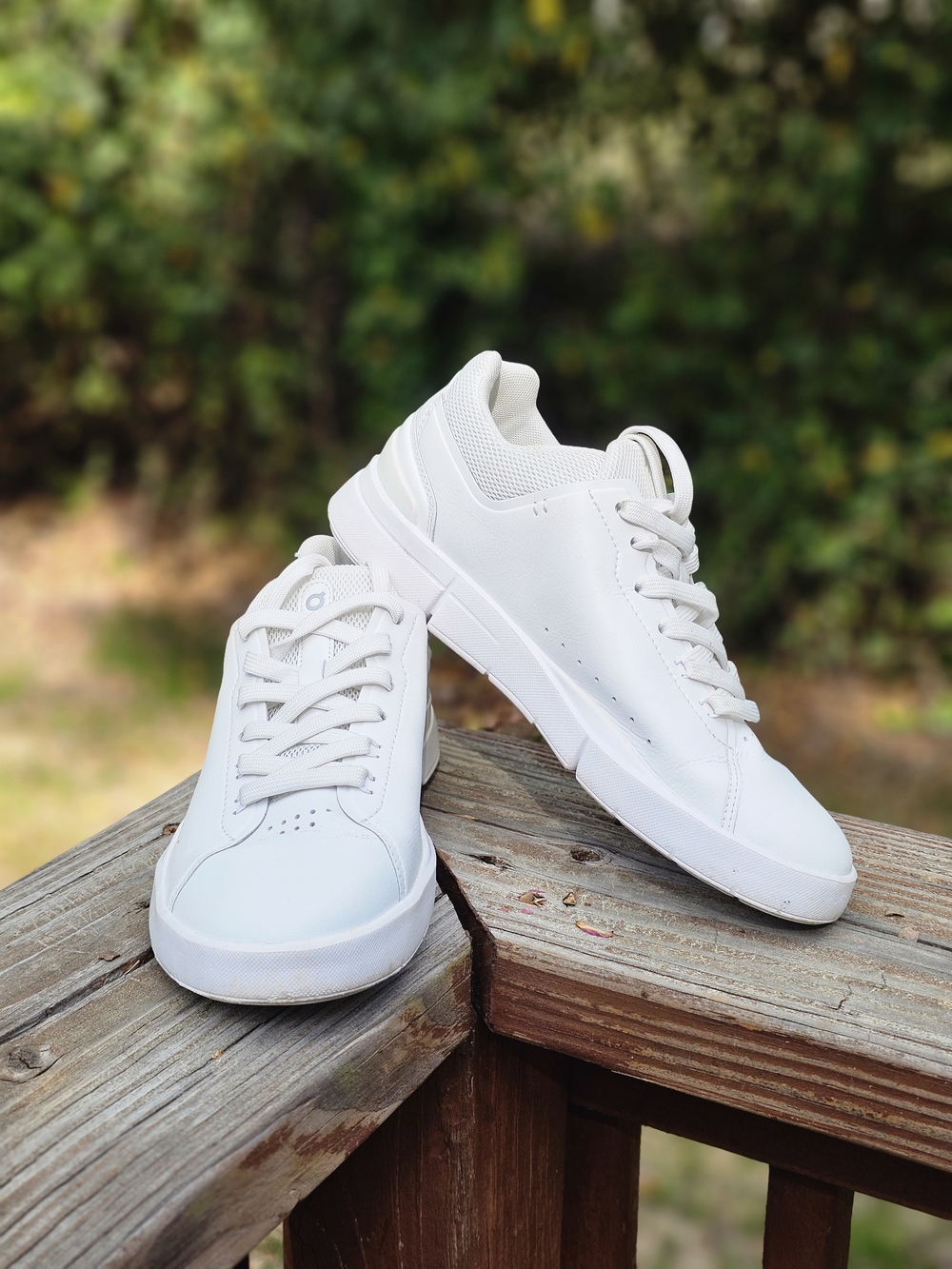 On Running The Roger Advantage white vegan leather sneakers